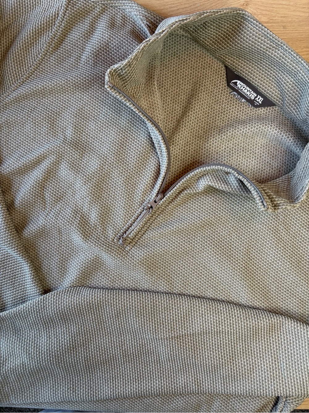 Mountain Khakis Mens Apex Quarter Zip Fleece Pullover Sweater Sage Olive XXL